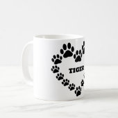 Custom Cat Paw Print Heft Coffee Tasse (Vorderseite Links)