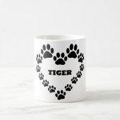 Custom Cat Paw Print Heft Coffee Tasse (Mittel)