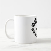 Custom Cat Paw Print Heft Coffee Tasse (Links)