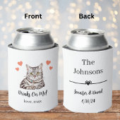 Custom Cat Pet Wedding Can Cooler Dosenkühler