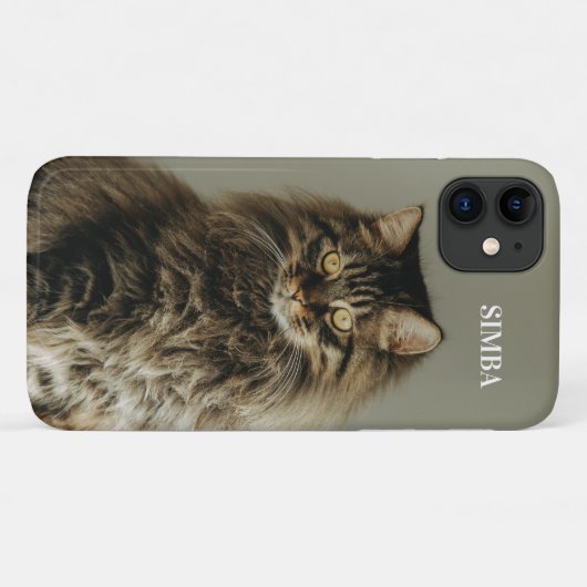Custom Cat Photo and Name Personalized Pet Case-Mate iPhone Hülle (Rückseite (Horizontal))