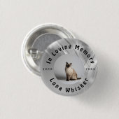 Custom Cat Photo Circle Frame Design Button (Vorne & Hinten)