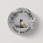 Custom Cat Photo Circle Frame Design Button (Vorderseite)