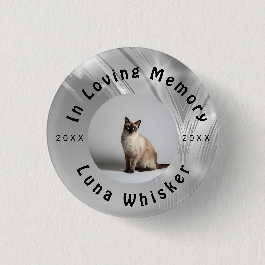 Custom Cat Photo Circle Frame Design Button (Vorderseite)