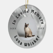 Custom Cat Photo Circle Frame Design Keramik Ornament (Links)