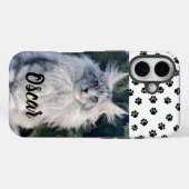 Custom Cat Photo Phone Case with Name  (Rückseite (Horizontal))