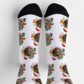 Custom Cat PhotoPattern Christmas Gift Socks Socken (Oben)