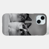 Custom Cat Portrait iPhone 15 Slim Fit Case (Rückseite (Horizontal))