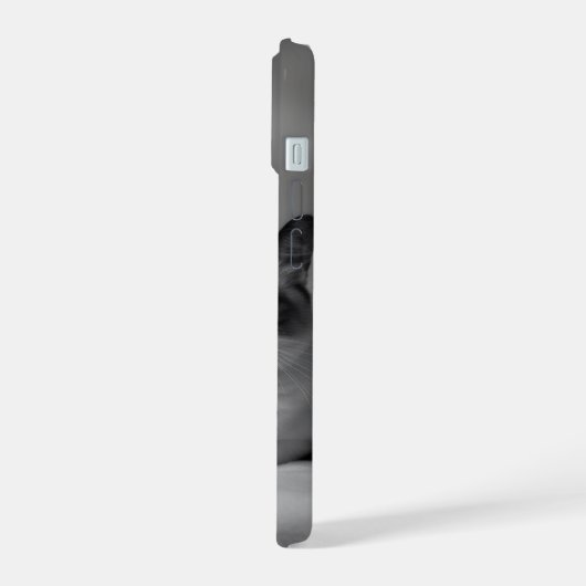 Custom Cat Portrait iPhone 15 Slim Fit Case  Hülle (Linke Seite)