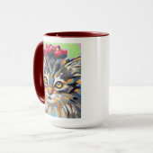 Custom Cat Portrait Painting -Forever Loved Pet Tasse (Vorderseite Links)