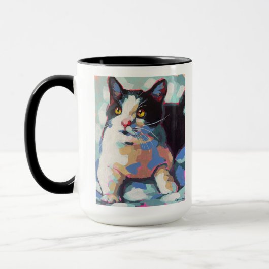 Custom Cat Portrait Painting - Forever Loved Pet Tasse (Links)