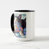 Custom Cat Portrait Painting - Forever Loved Pet Tasse (Vorderseite Links)
