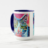 Custom Cat Portrait Painting - Forever Loved Pet Tasse (Vorderseite Links)