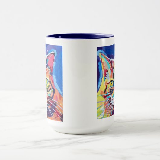 Custom Cat Portrait Painting - Forever Loved Pet Tasse (Zentrum)