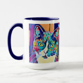 Custom Cat Portrait Painting - Forever Loved Pet Tasse (Links)