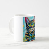 Custom Cat Portrait Painting - Gift for Cat Lovers Kaffeetasse (Vorderseite Links)