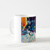 Custom Cat Portrait Painting - Gift for Cat Lovers Kaffeetasse (Vorderseite Links)