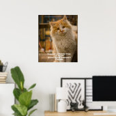 Custom Cat Portrait Poster - Digital Pet Art Print (Heimbüro)
