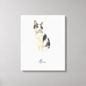 Custom Cat Portrait Watercolor Leinwanddruck (Vorderseite)