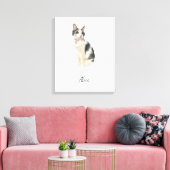 Custom Cat Portrait Watercolor Leinwanddruck (Insitu (Wohnzimmer))