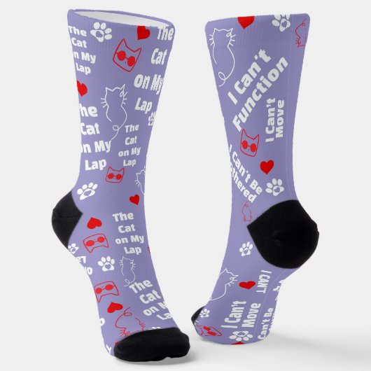 Custom Cat Socks for Cat Lovers! Funny Cat Socks Socken (Gewinkelt)