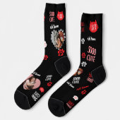Custom Cat Socks Gift for Pet Lovers - Cat Photos Socken (Linkes Detail)