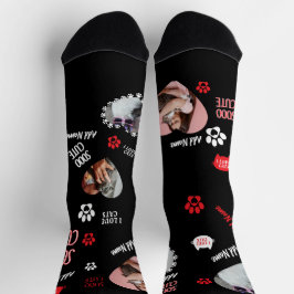 Custom Cat Socks Gift for Pet Lovers - Cat Photos Socken