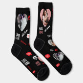 Custom Cat Socks Gift for Pet Lovers - Cat Photos Socken (Rechts)