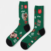 Custom Cat Socks Gift for Pet Lovers - Cat Photos Socken (Linkes Detail)