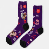Custom Cat Socks Gift for Pet Lovers - Cat Photos Socken (Linkes Detail)