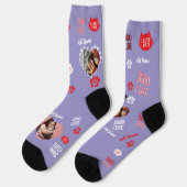 Custom Cat Socks Gift for Pet Lovers - Cat Photos Socken (Linkes Detail)