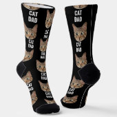 Custom Cat Vater Socks Katzengesicht Socken Katzen (Gewinkelt)