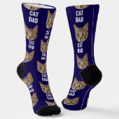 Custom Cat Vater Socks Katzengesicht Socken Katzen (Gewinkelt)