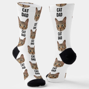 Custom Cat Vater Socks Katzengesicht Socken Katzen