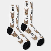 Custom Cat Vater Socks Katzengesicht Socken Katzen (Rechts)