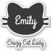 Custom Cat Vinyl Cut Stickers Aufkleber (Vorderseite)