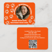 Custom Cattery Business Card – Orange Visitenkarte (Vorne/Hinten)