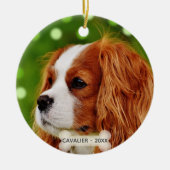 Custom Cavalier King Charles Spaniel Dog Foto Keramik Ornament (Vorne)