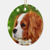 Custom Cavalier King Charles Spaniel Dog Foto Keramik Ornament (Links)