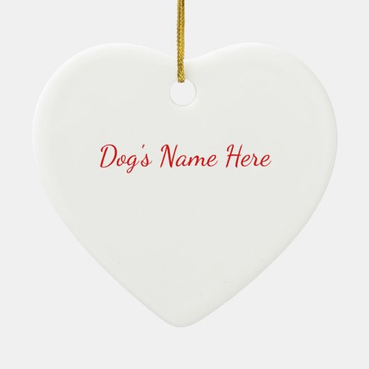 Custom Cavalier King Charles Spaniel Dog Valentine Keramik Ornament (Hinten)