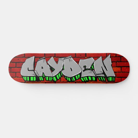 CUSTOM CAYDEN GRAFFITI SKATEBOARD (Horizontal)