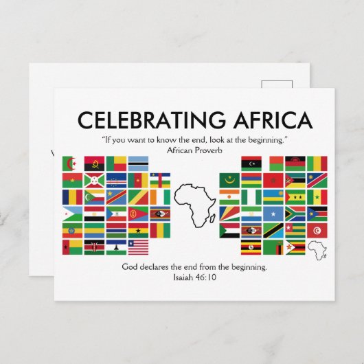 Custom CELEBRAING AFRICA Flags Feiertagspostkarte (Vorne/Hinten)