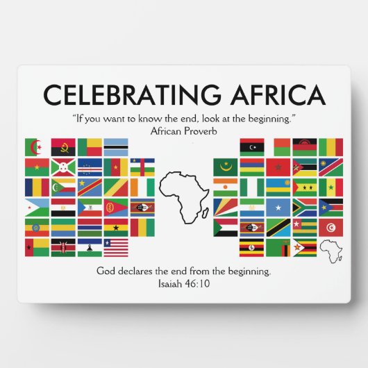 Custom CELEBRAING AFRICA Flags Fotoplatte (Vorderseite)