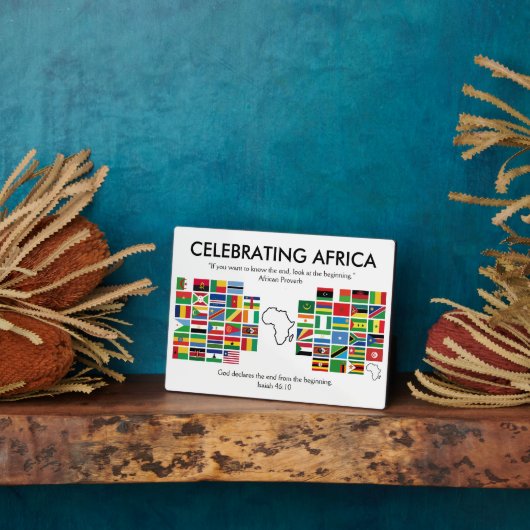 Custom CELEBRAING AFRICA Flags Fotoplatte (Seite)