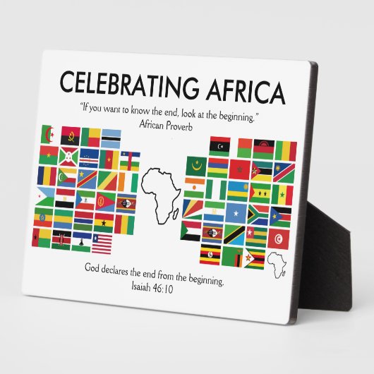 Custom CELEBRAING AFRICA Flags Fotoplatte (Seite)