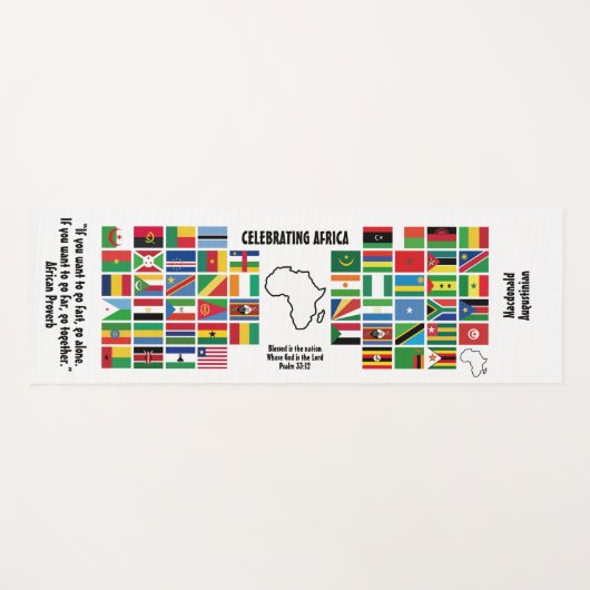 Custom CELEBRAING AFRICA Flags Yogamatte (Vorderseite (Horizontal))