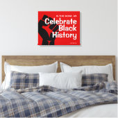 Custom CELEBRATE BLACK GESCHICHTE Leinwanddruck (Insitu (Schlafzimmer))