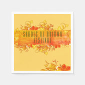 Custom Celebration Rustikale Herbstleaves Napkins Serviette (Vorderseite)