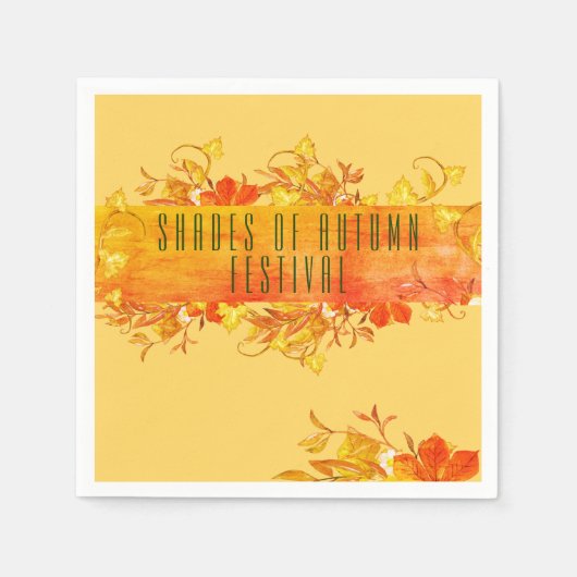 Custom Celebration Rustikale Herbstleaves Napkins Serviette (Vorderseite)
