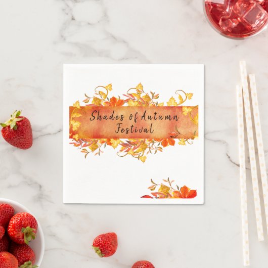 Custom Celebration Rustikale Herbstleaves Napkins Serviette (Beispiel)
